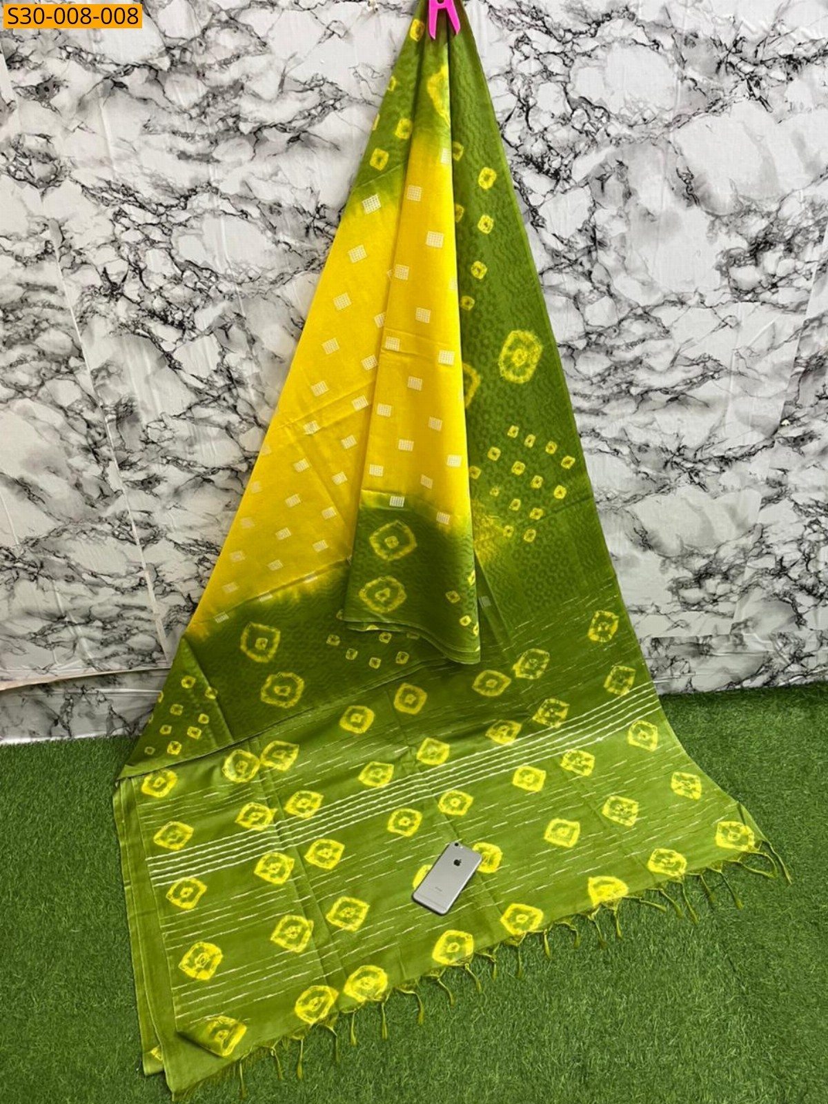 Yellow Kota viscose silk Saree