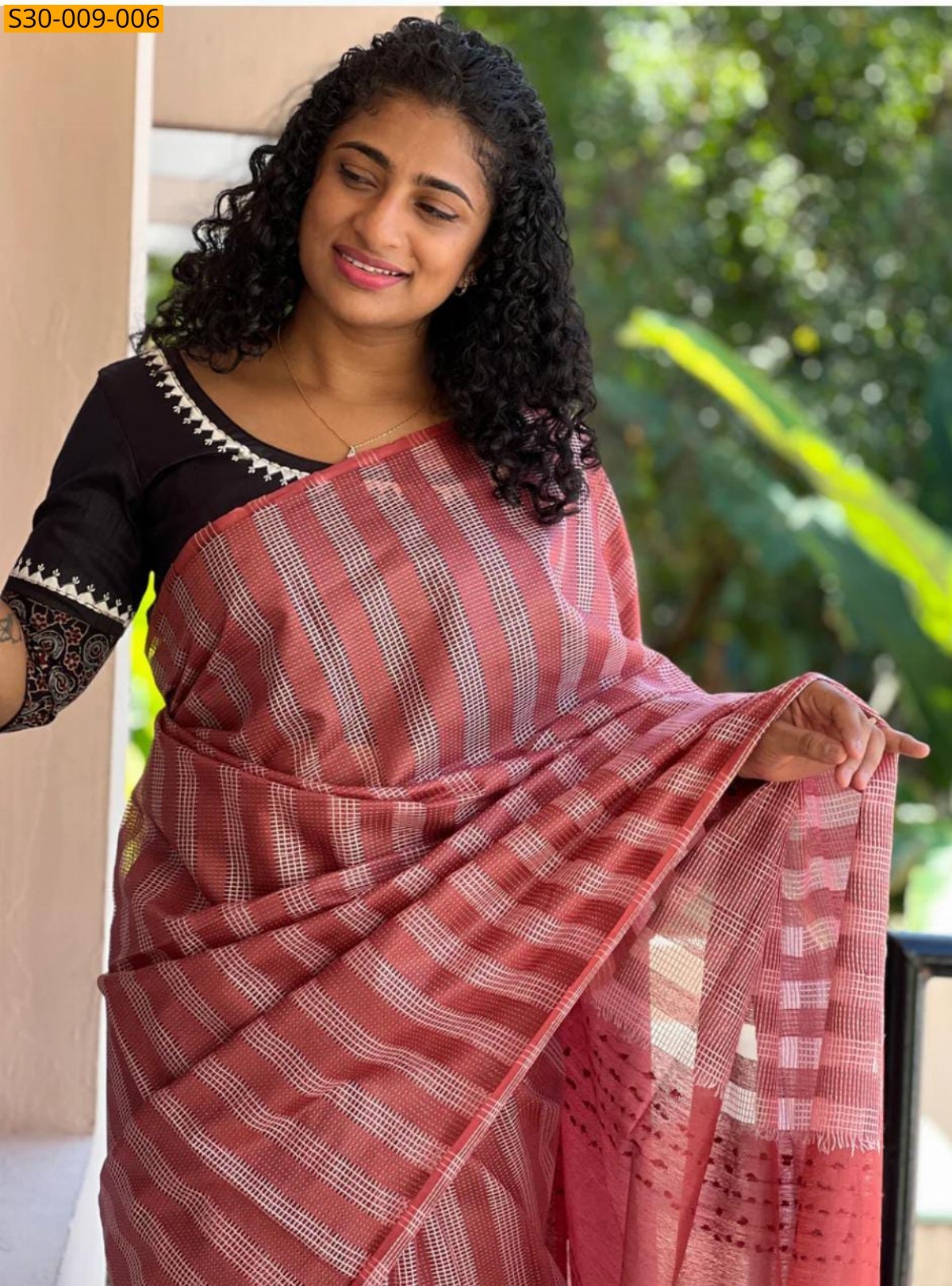 Light Brown Fancy Windows design Sarees