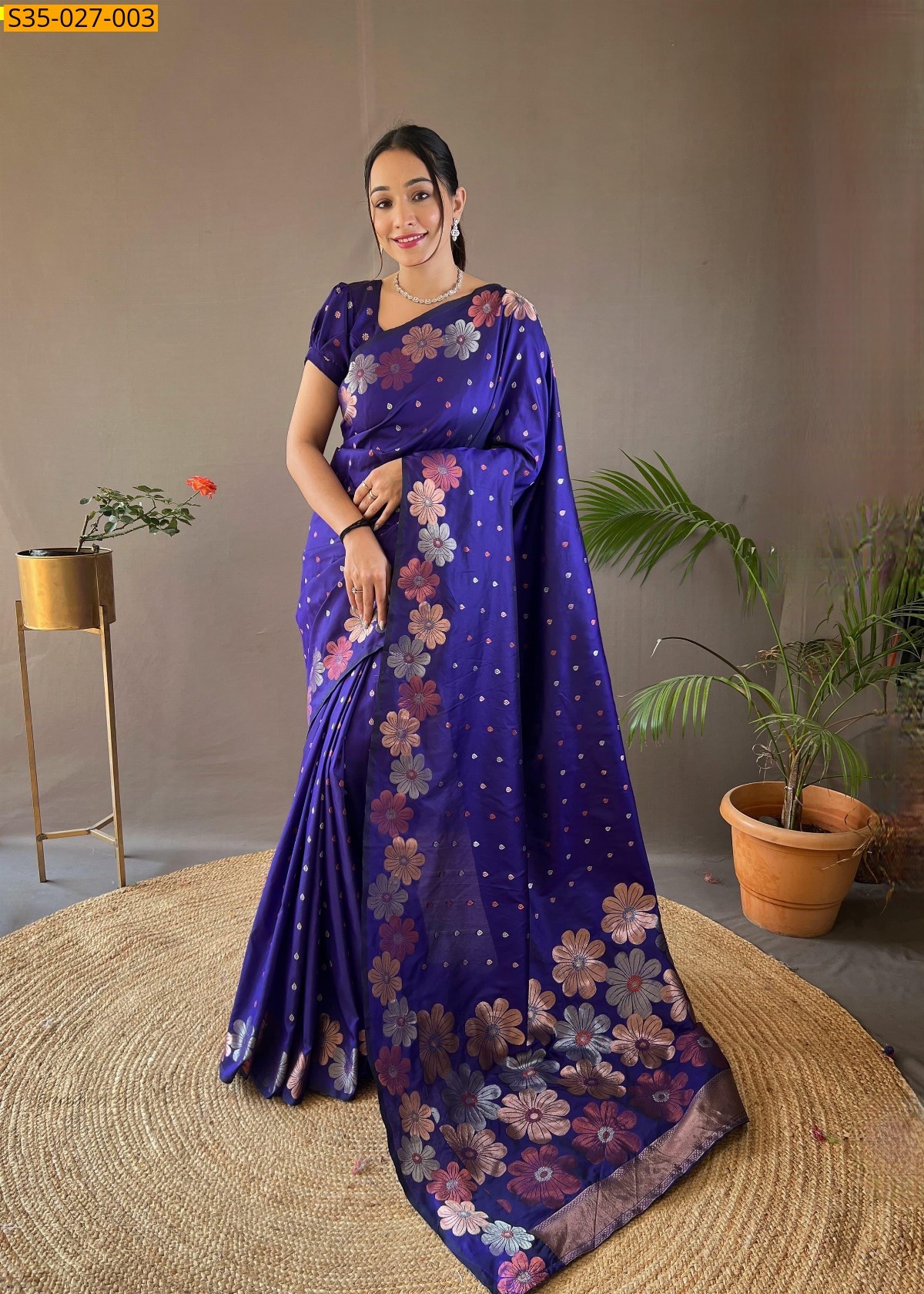 Violet Fancy Soft silk saree