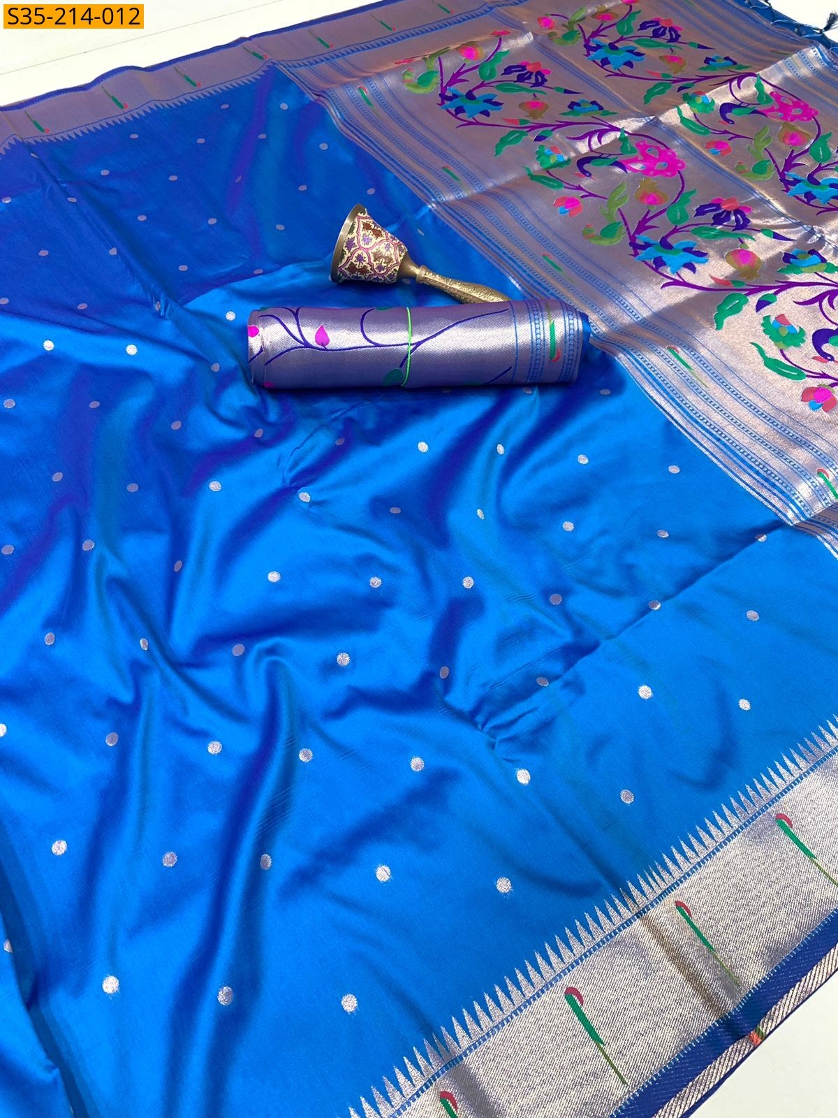 Blue Soft Fancy paithani silk sarees