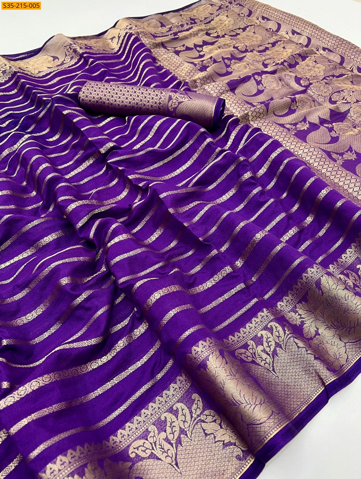 Violet Pure Soft Georgette  sarees