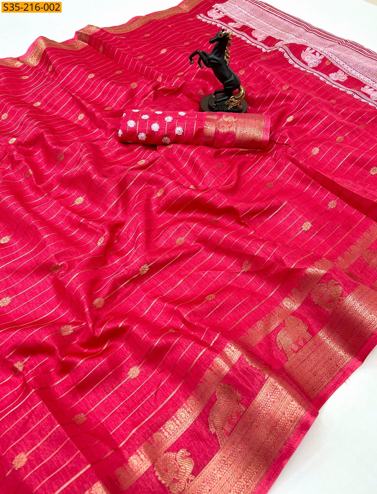 Pink Soft faux georgette sarees