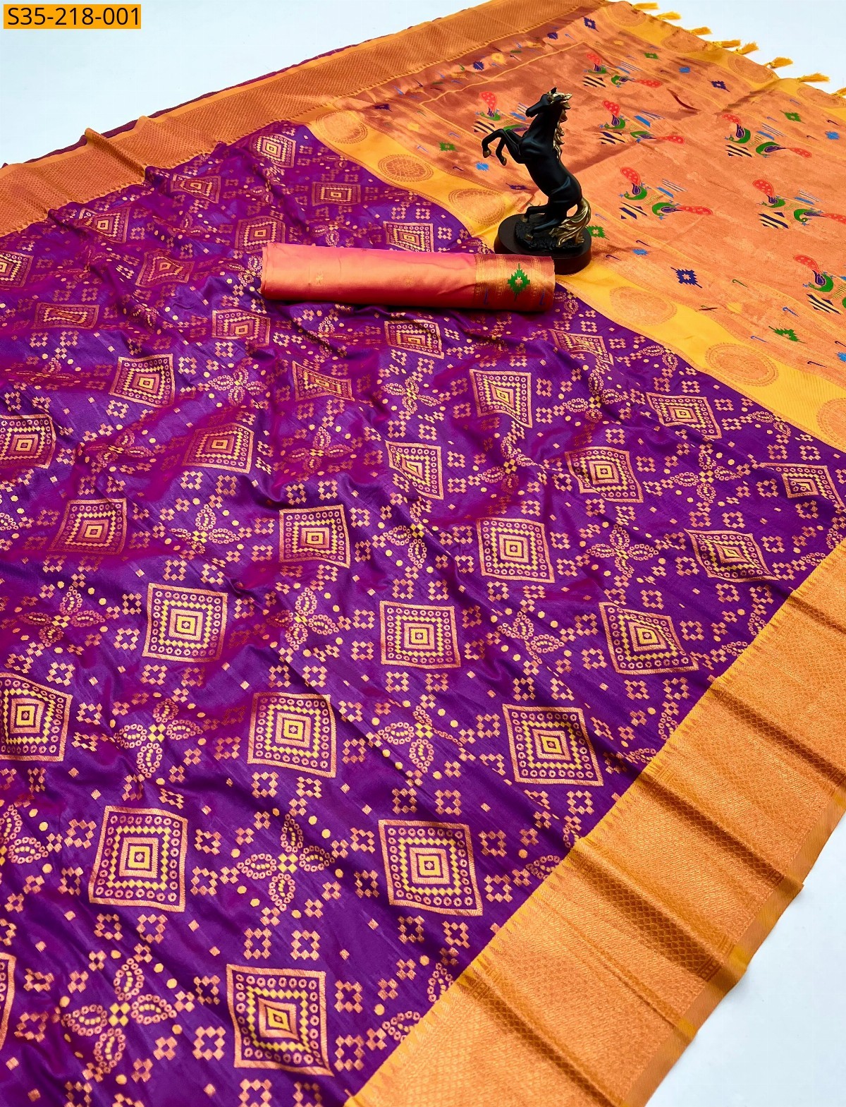 Purple Premium Patola Silk Sarees