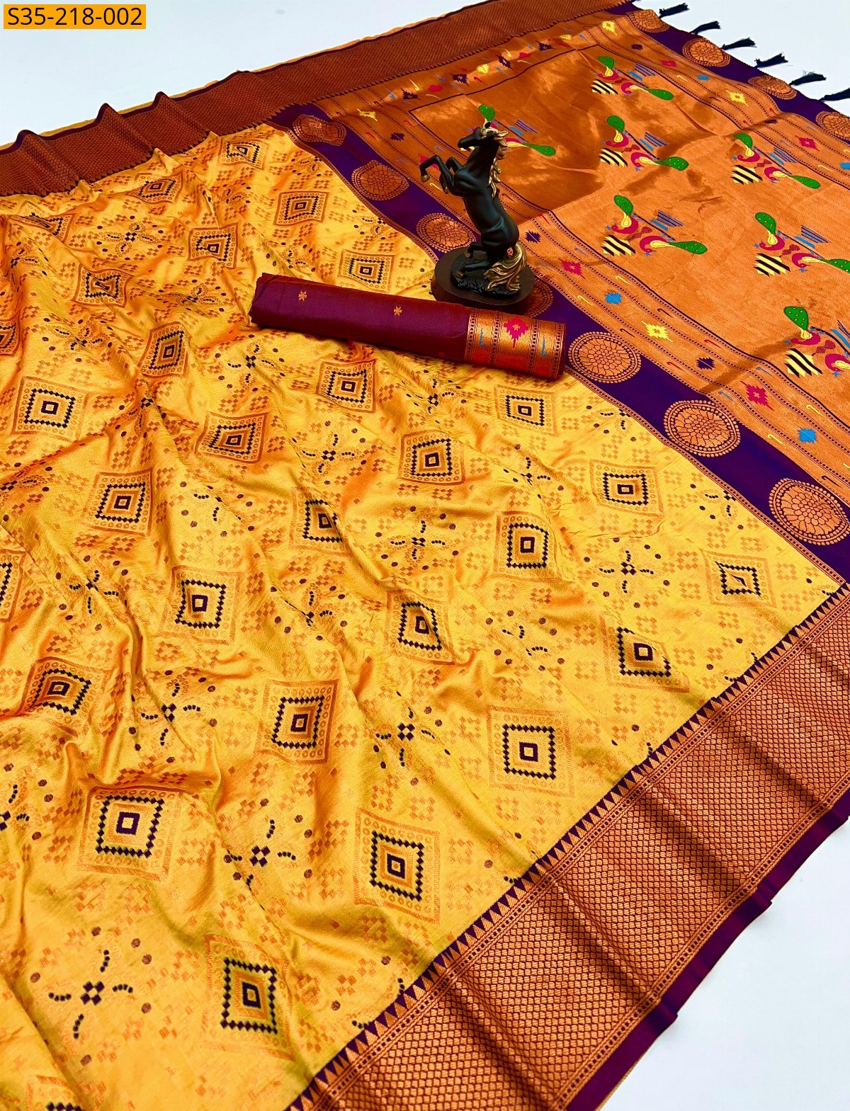 Yellow Premium Patola Silk Sarees