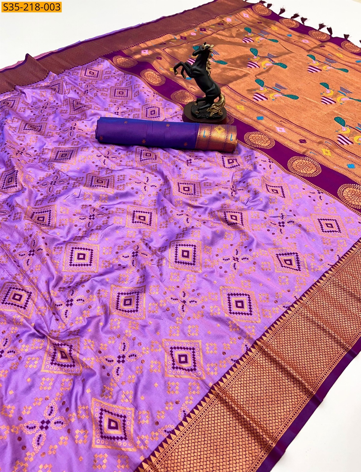 Pink Premium Patola Silk Sarees