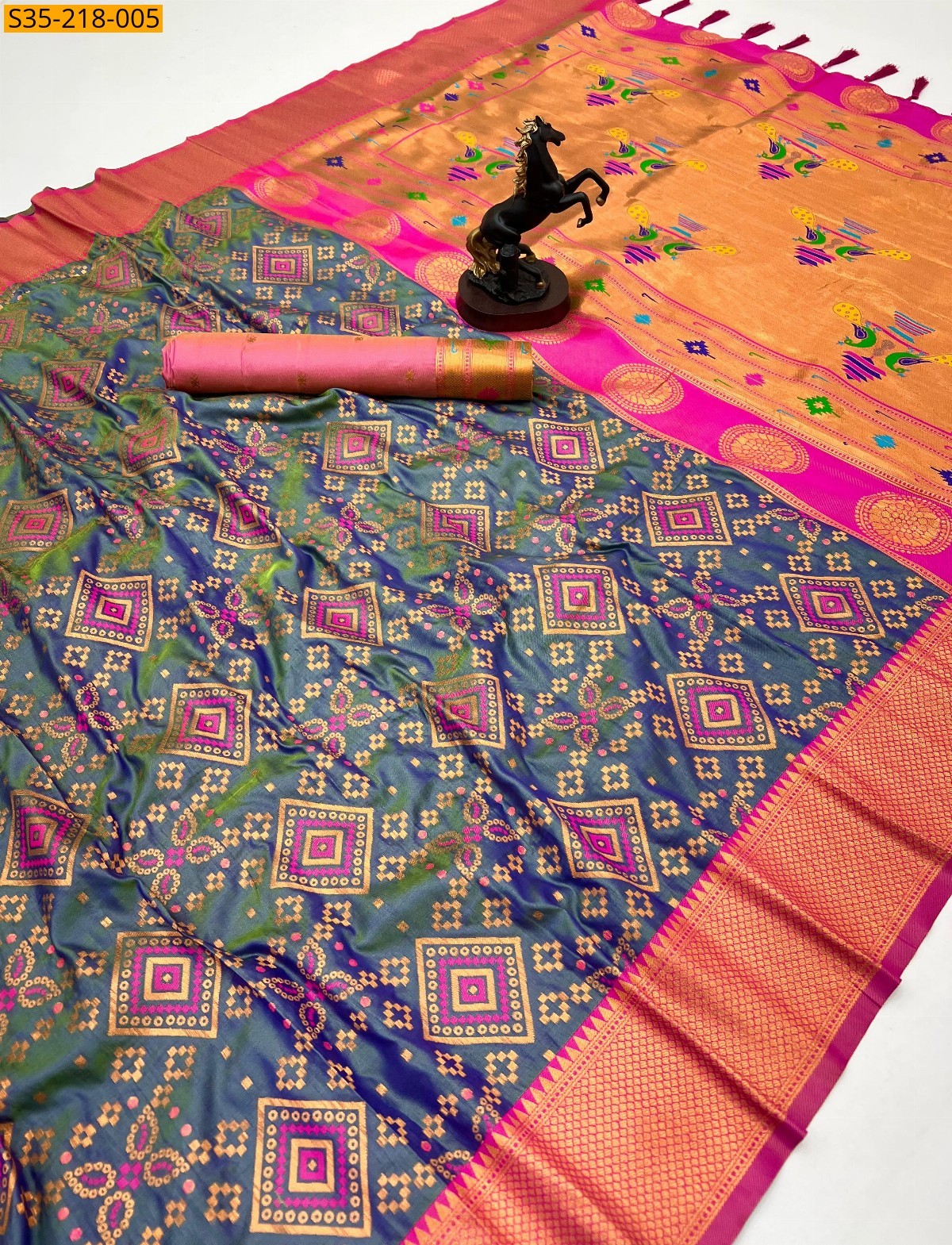 Green Premium Patola Silk Sarees