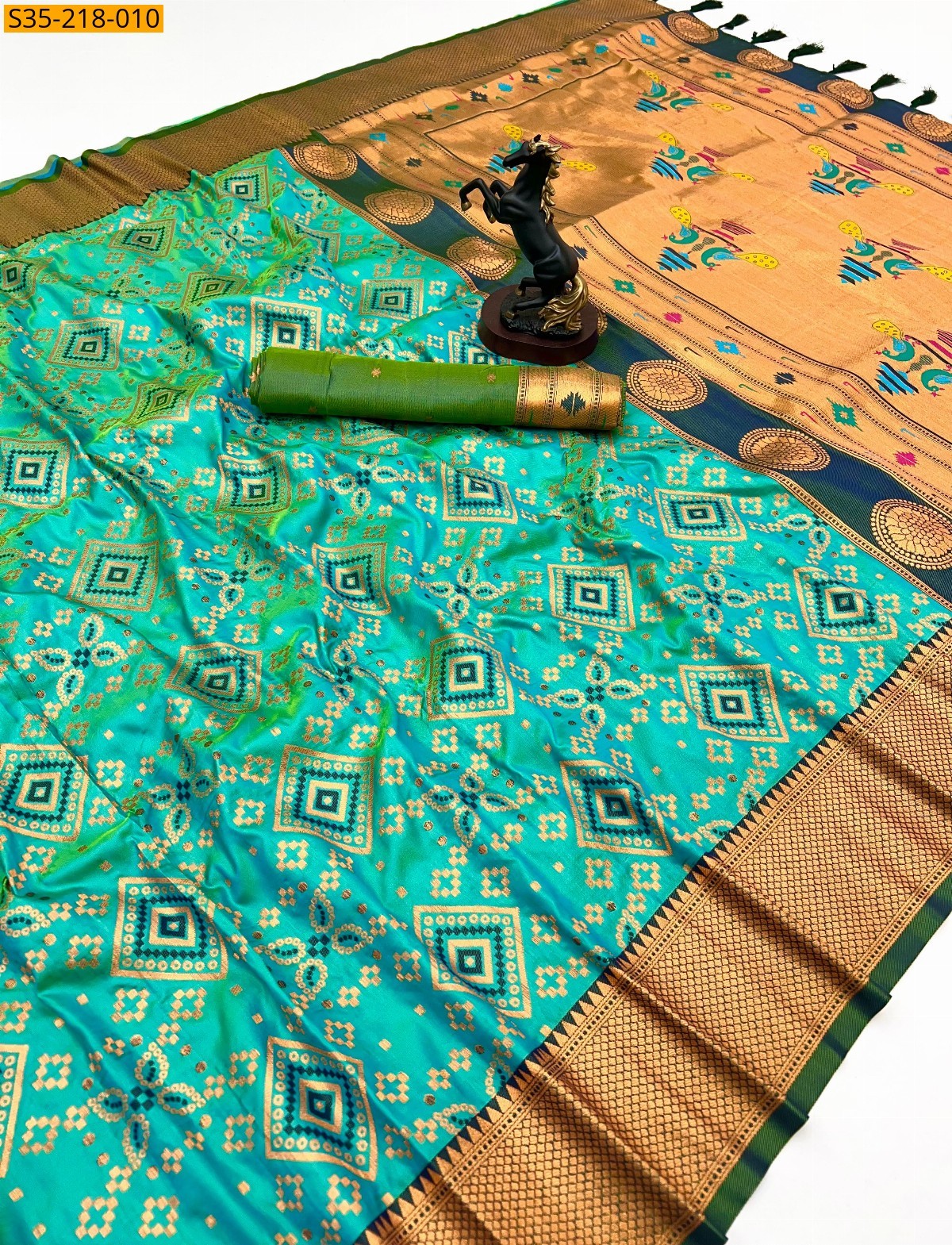 Green Premium Patola Silk Sarees