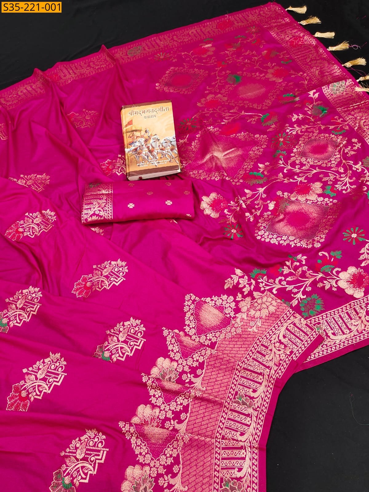 Pink Banarasi Khadi Georgette fancy Silk sarees