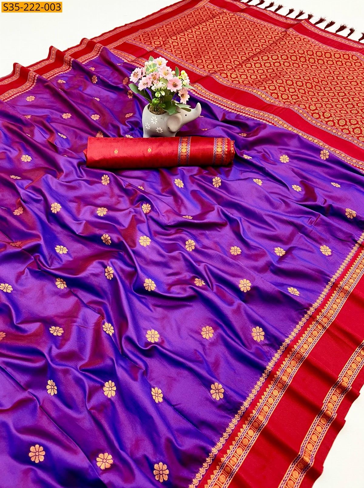 Violet Fancy Soft silk dual tone sarees 