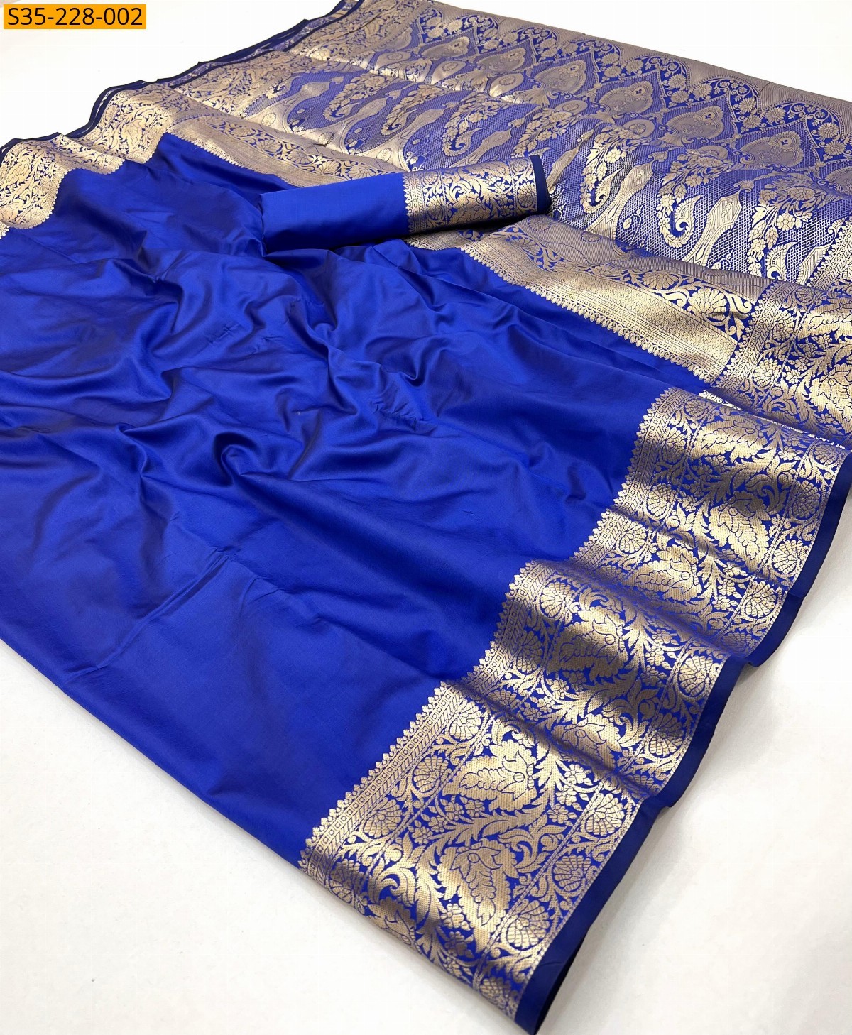 Royal Blue Banarasi fancy silk sarees