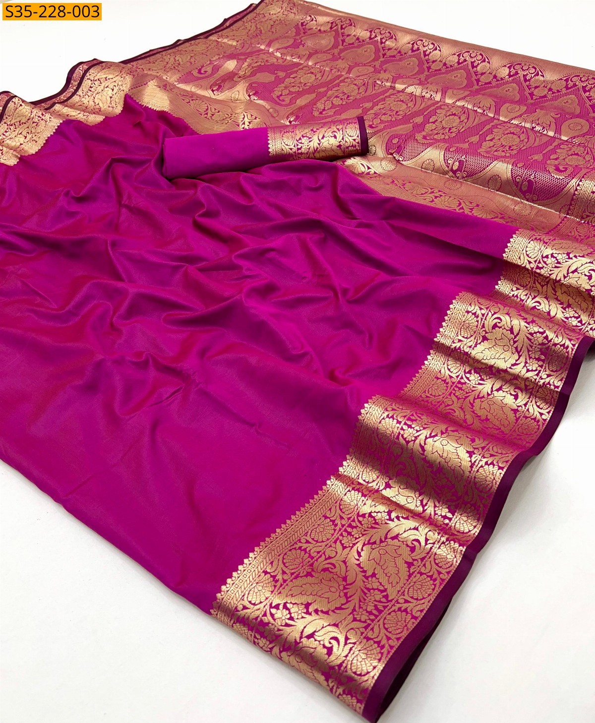 Pink Banarasi fancy silk sarees