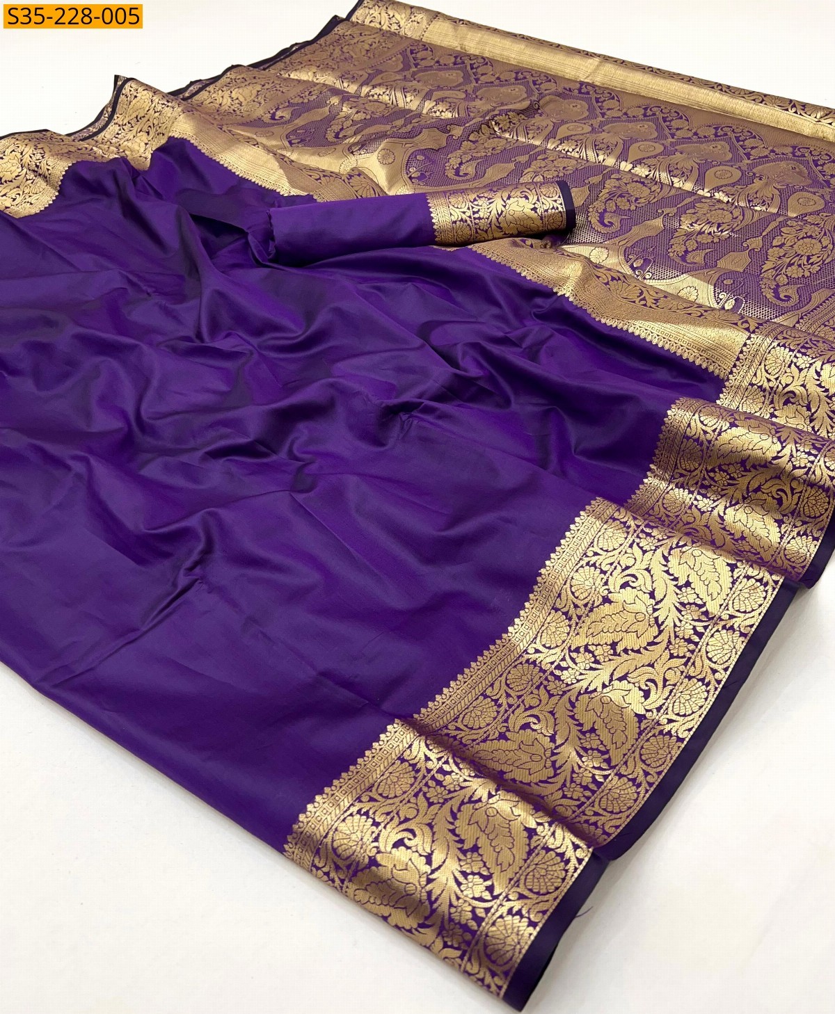 Violet Banarasi fancy silk sarees