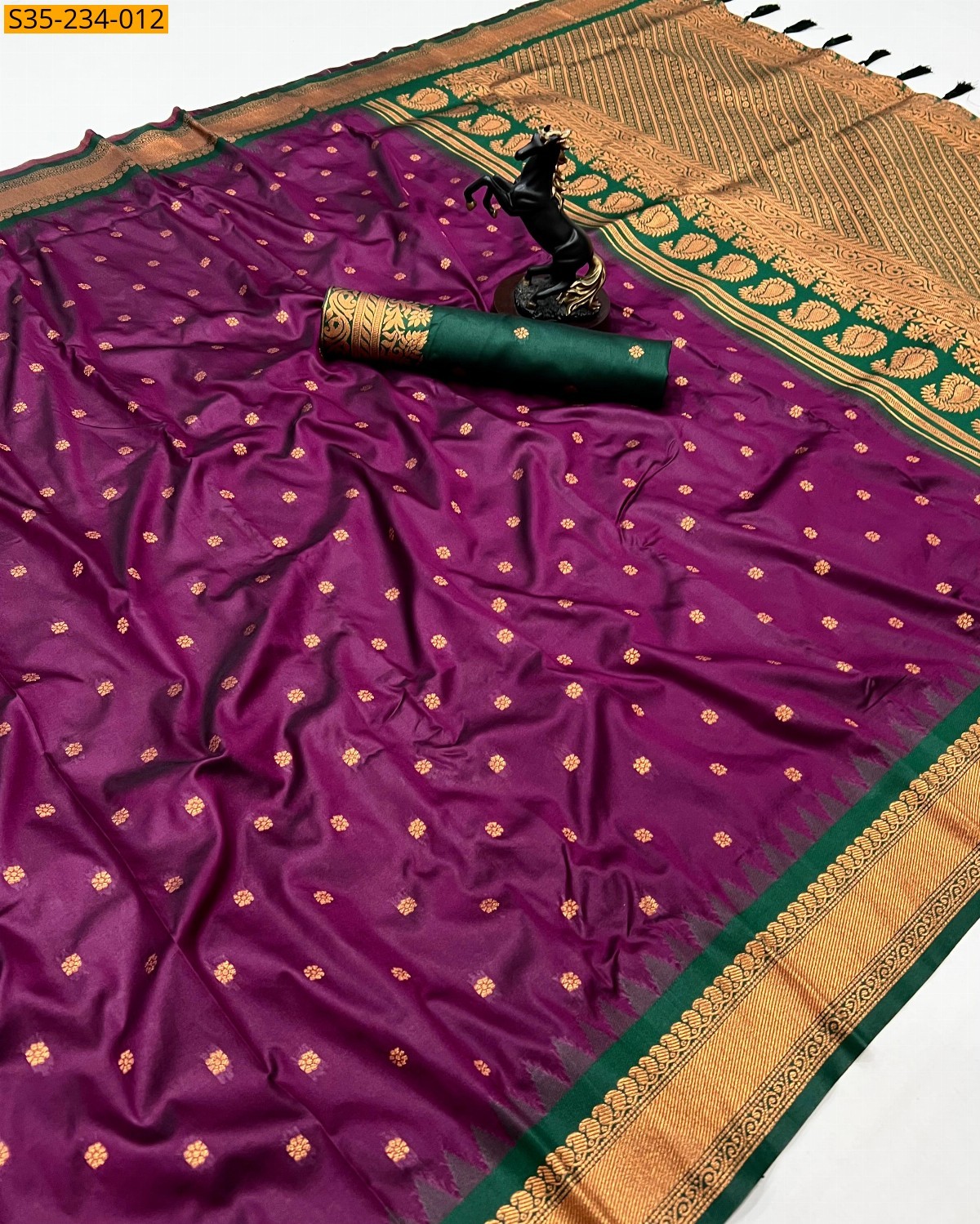 Magenta Banarasi fancy soft silk sarees 