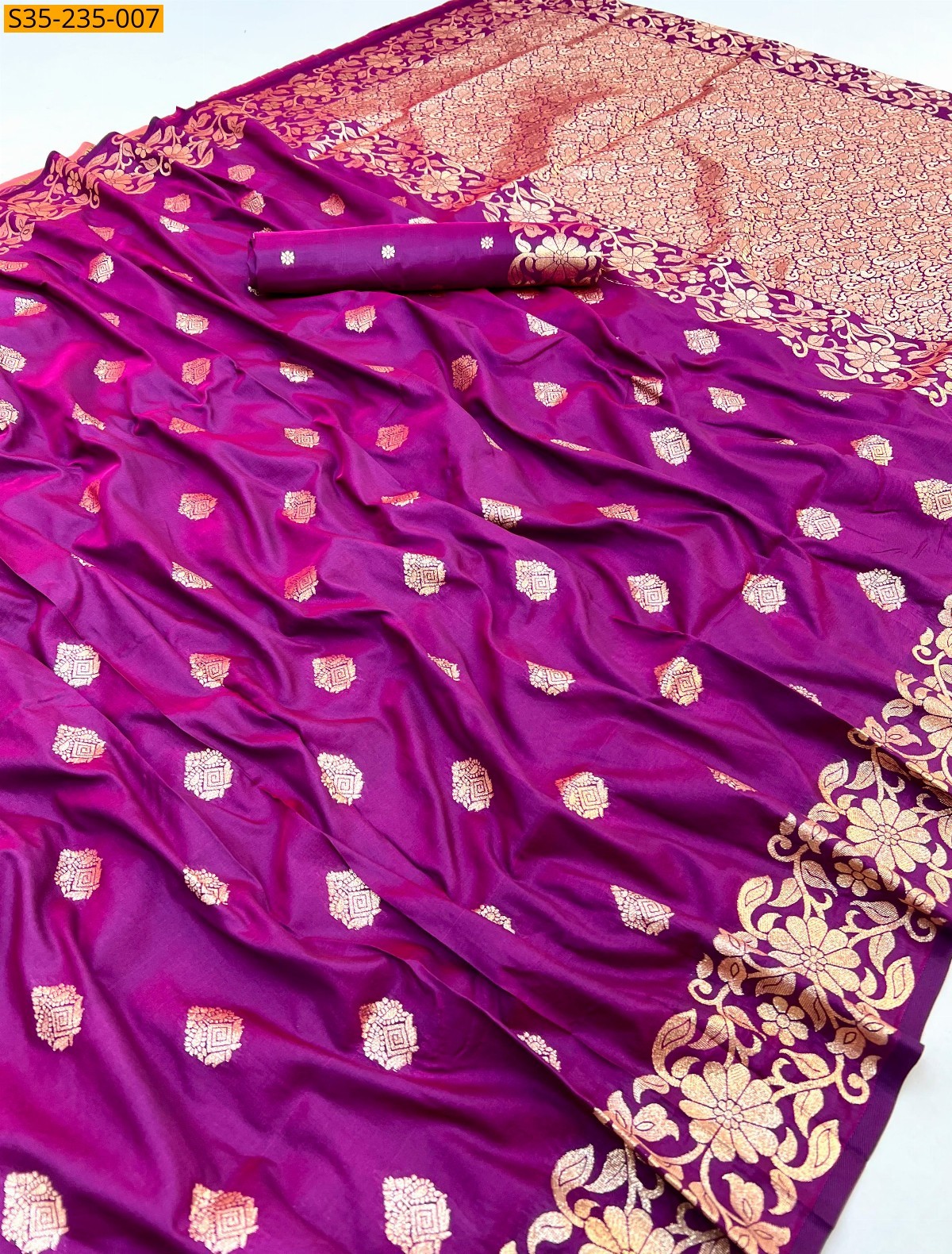 Soft And pure banarasi silk saree 