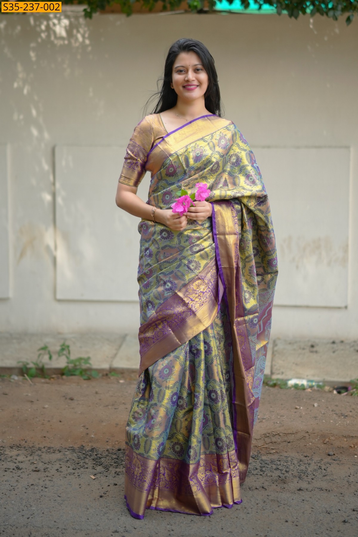 Green Kanjivaram bridal silk sarees 
