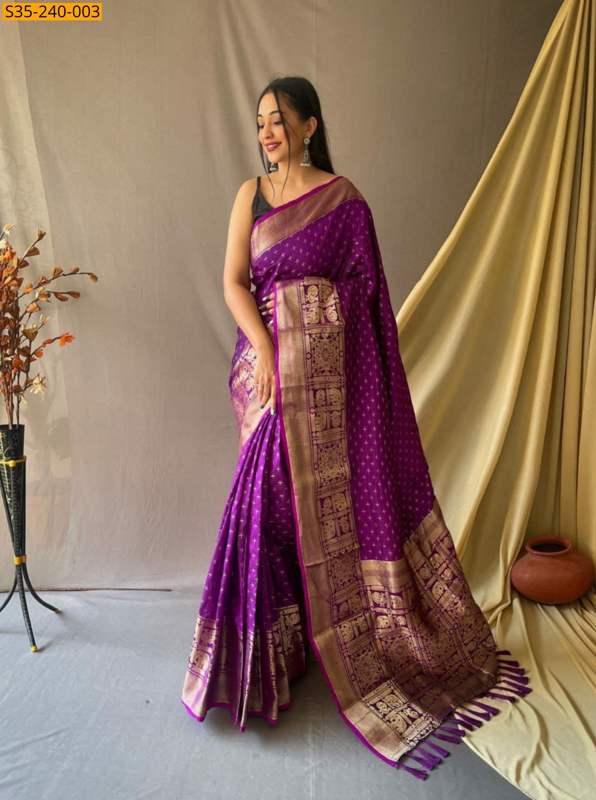 Violet Fancy kanjivaram silk sarees