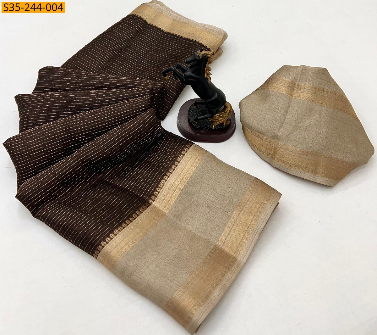 Brown Fancy Spice silk sarees