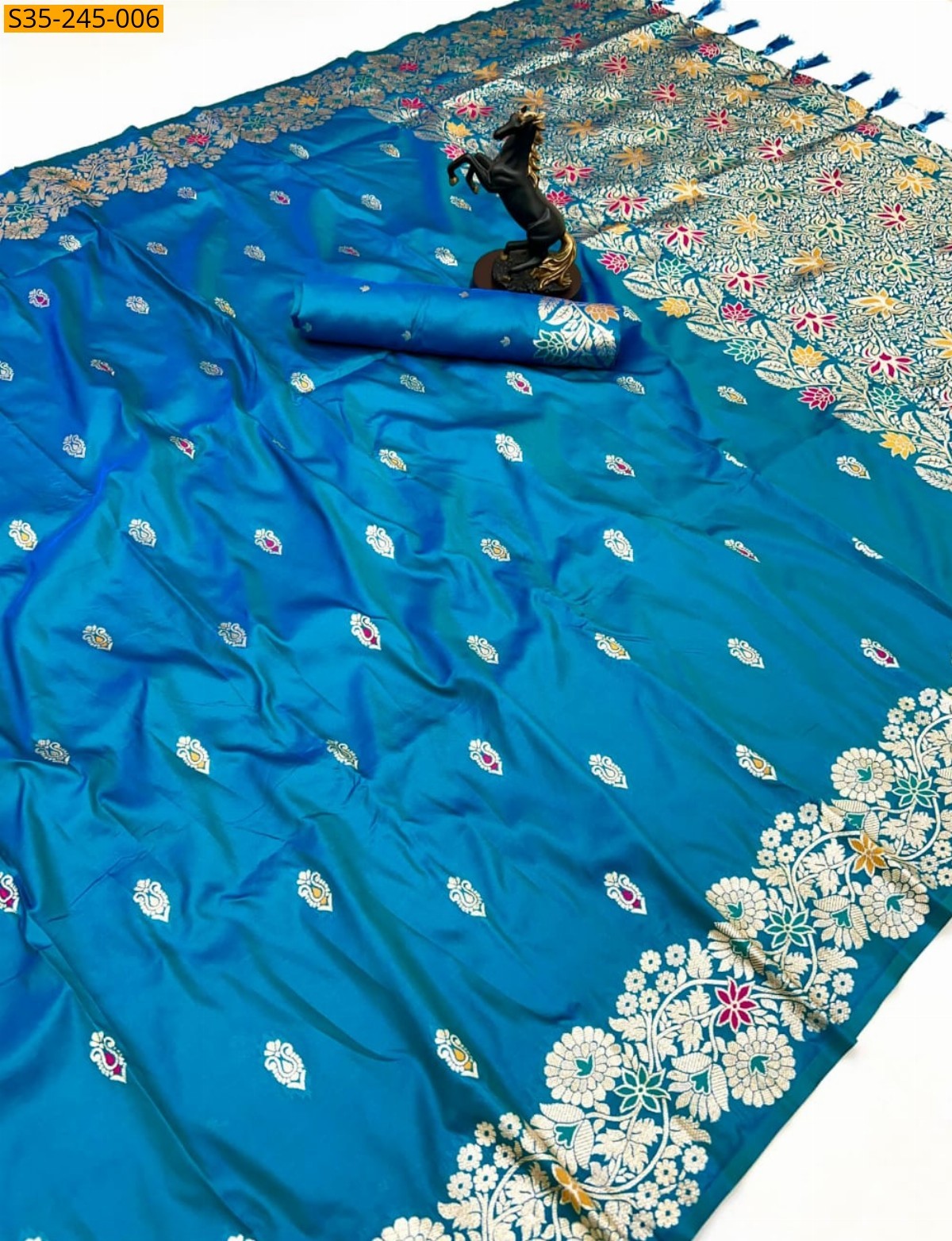 Blue Fancy takshashila silk  saree 