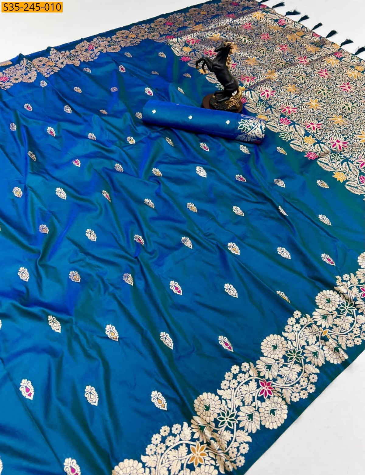 Blue Fancy takshashila silk  saree 