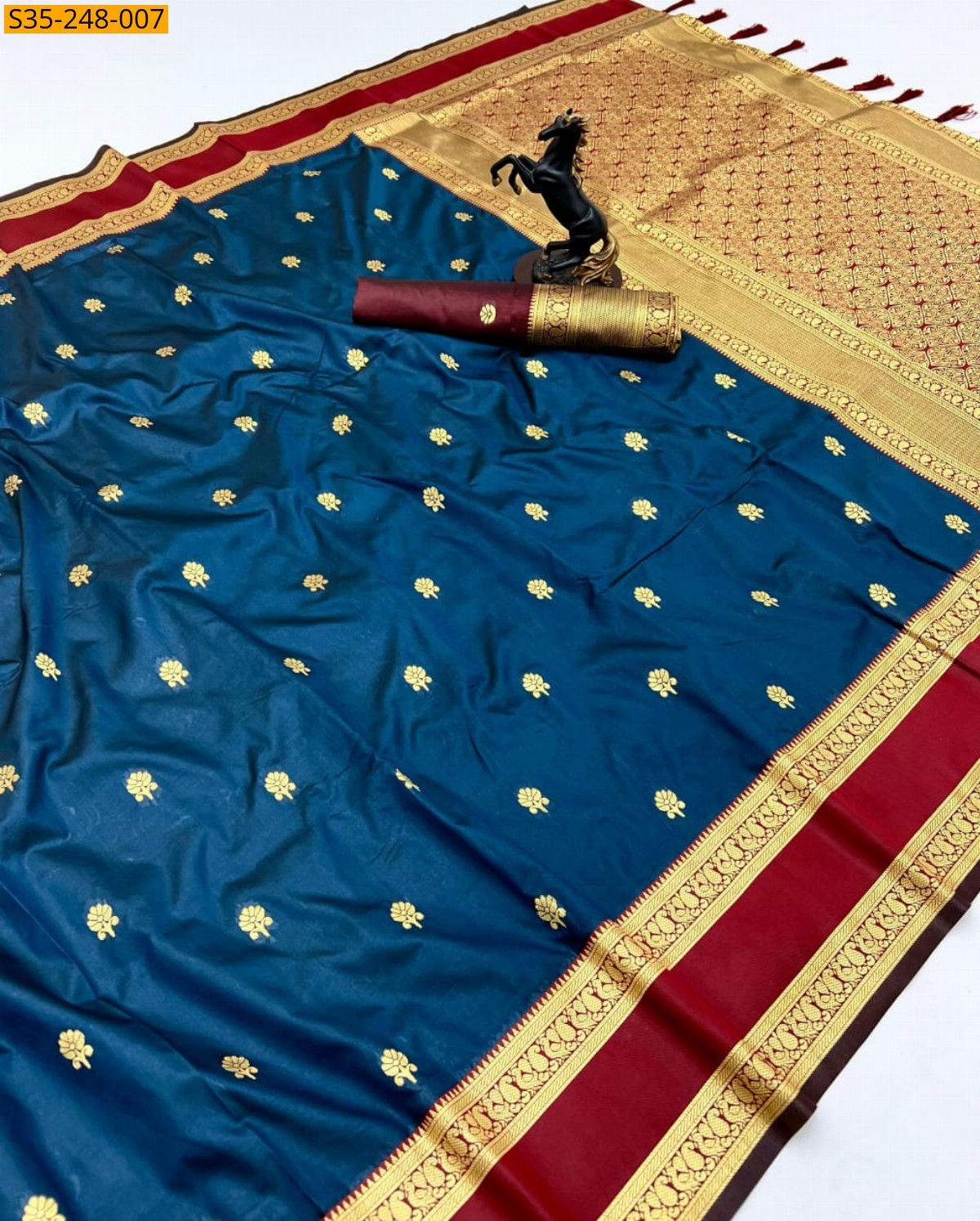 Bule Fancy kanjivaram silk saree