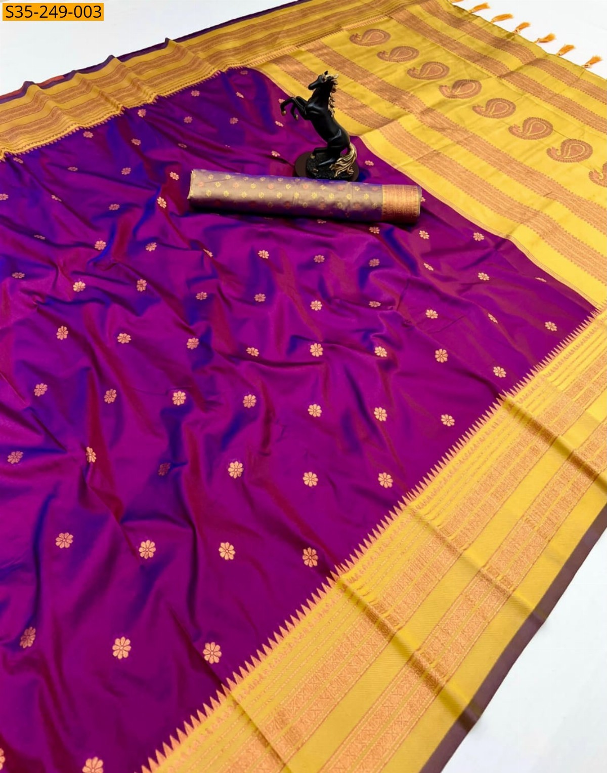 Violet Fancy kanjivuram silk saree 