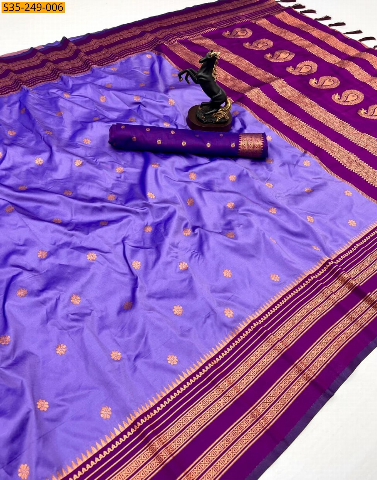 Purple Fancy kanjivuram silk saree 