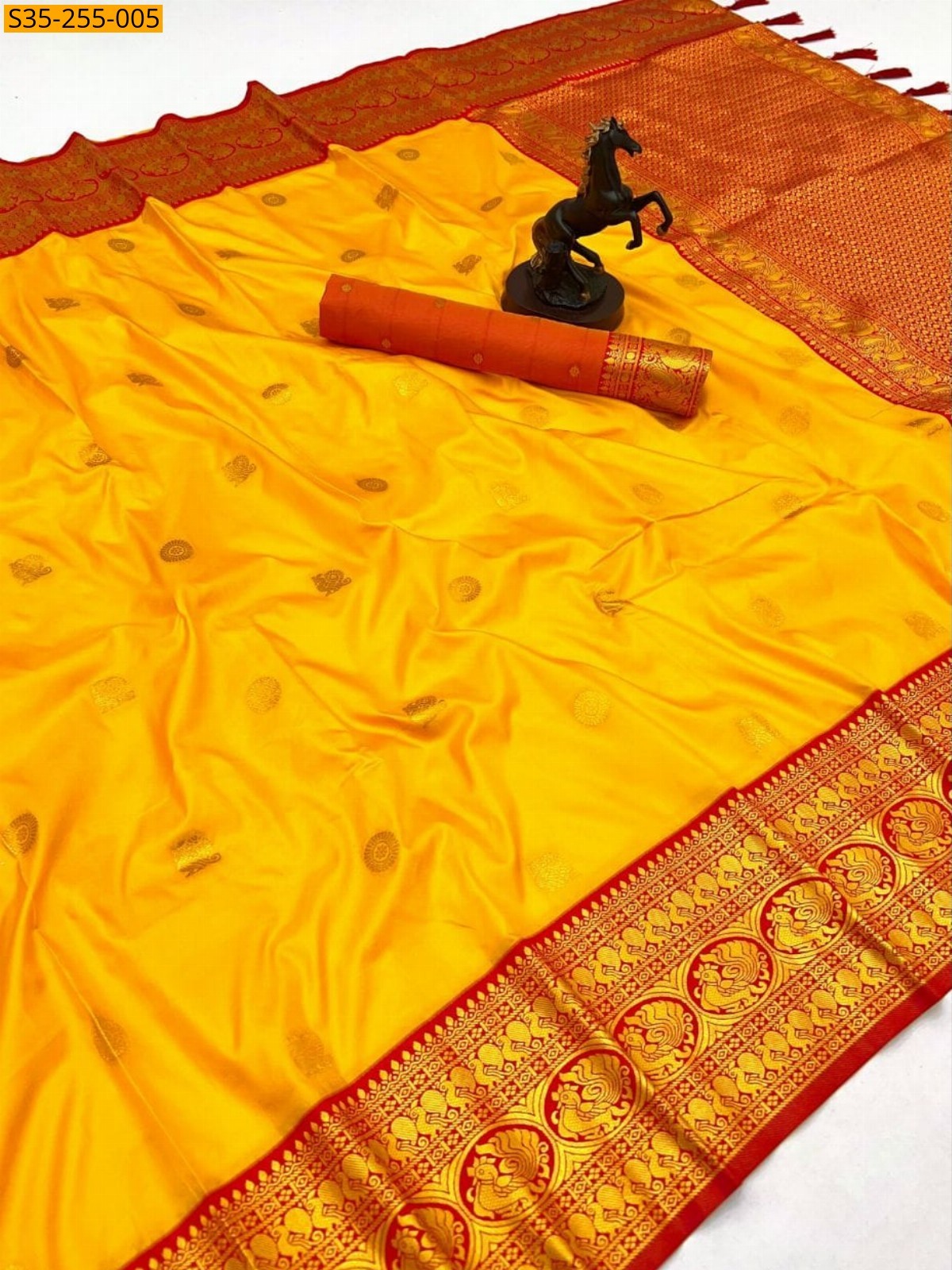 Yellow Fancy paithani silk  saree