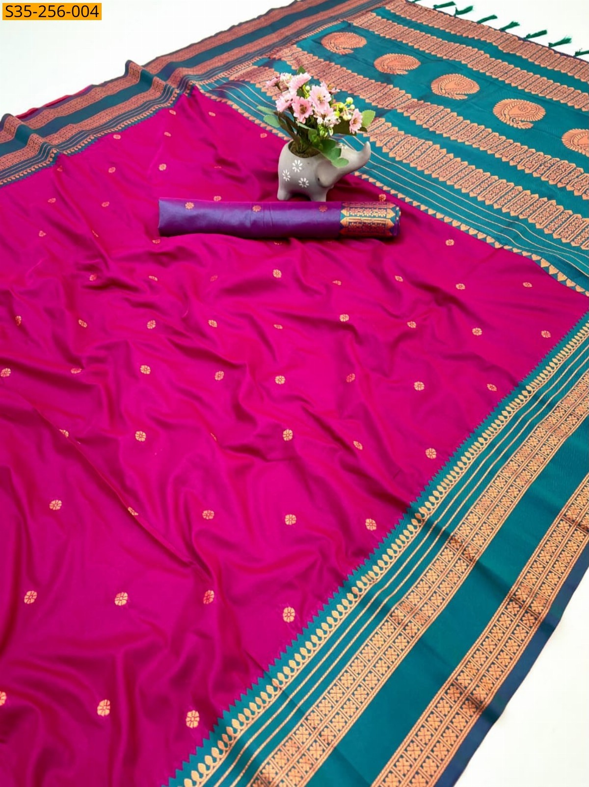 Pink Fancy soft silk  saree