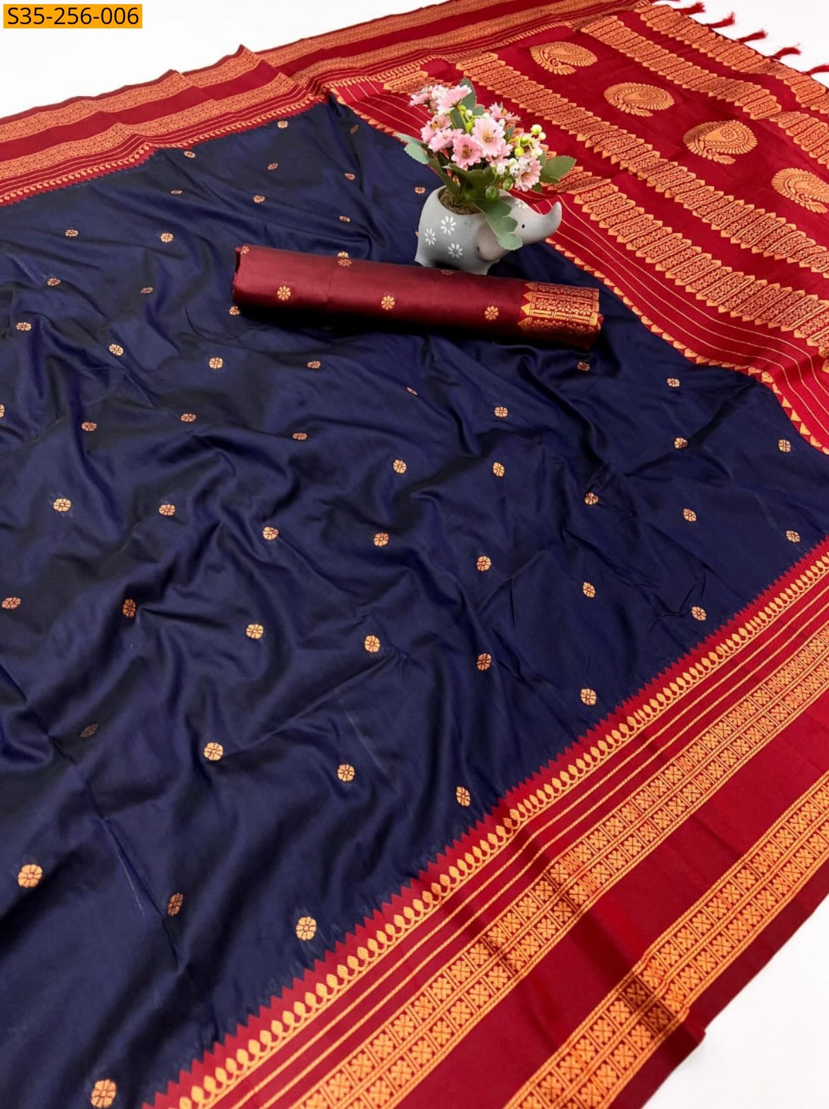 Black Fancy soft silk  saree