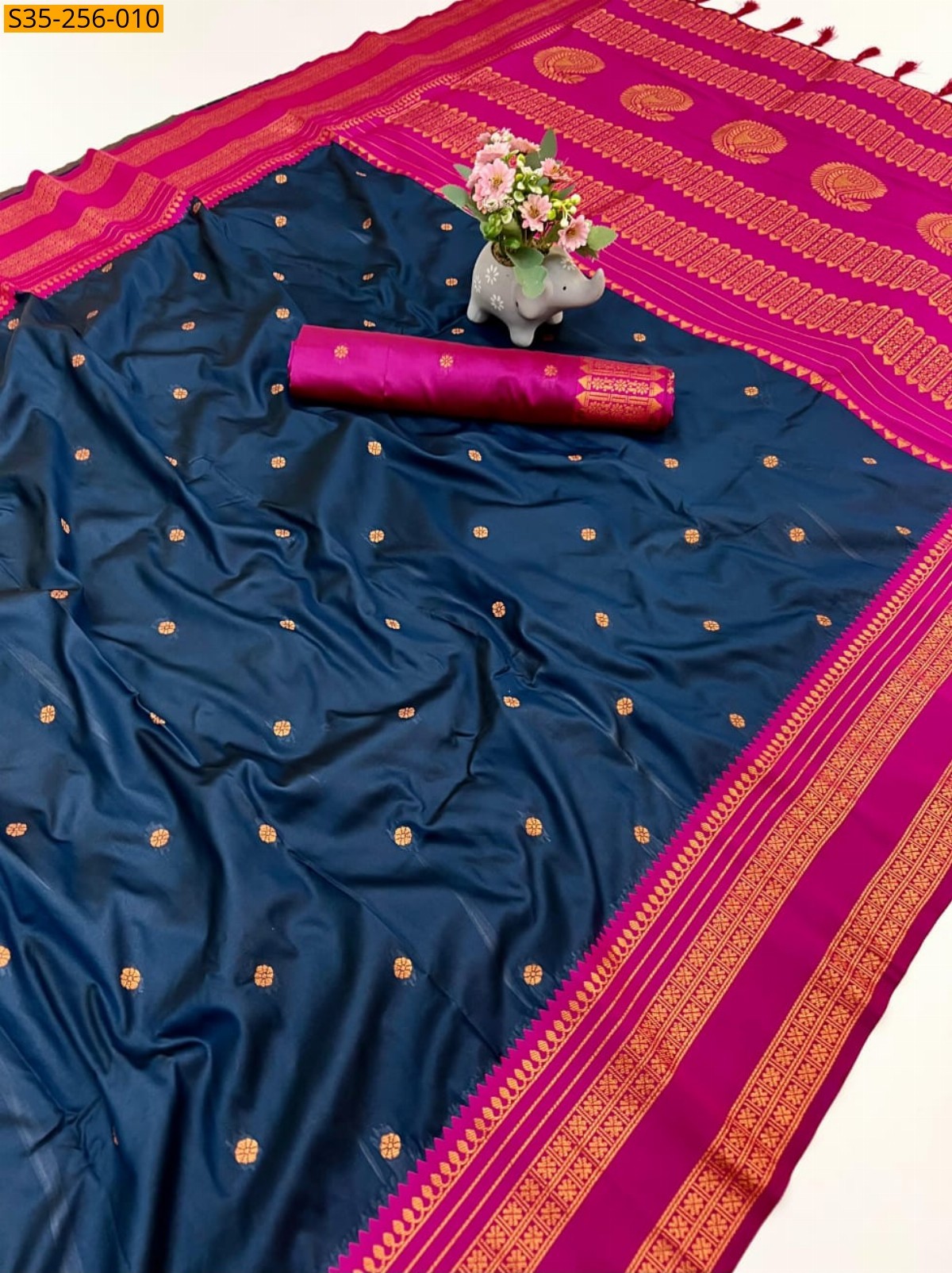 Gray Fancy soft silk  saree
