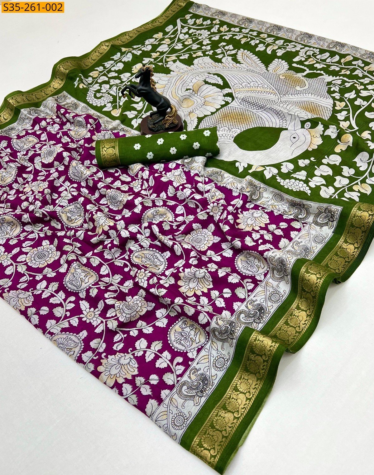 Magenta Fancy Semi Viscose silk saree