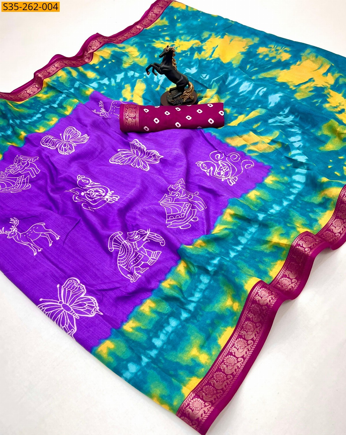 Violet Fancy Semi Viscose silk saree