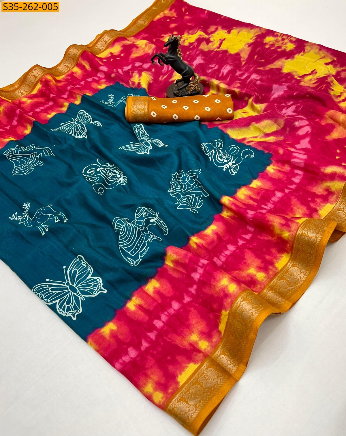 Morpitch Fancy Semi Viscose silk saree