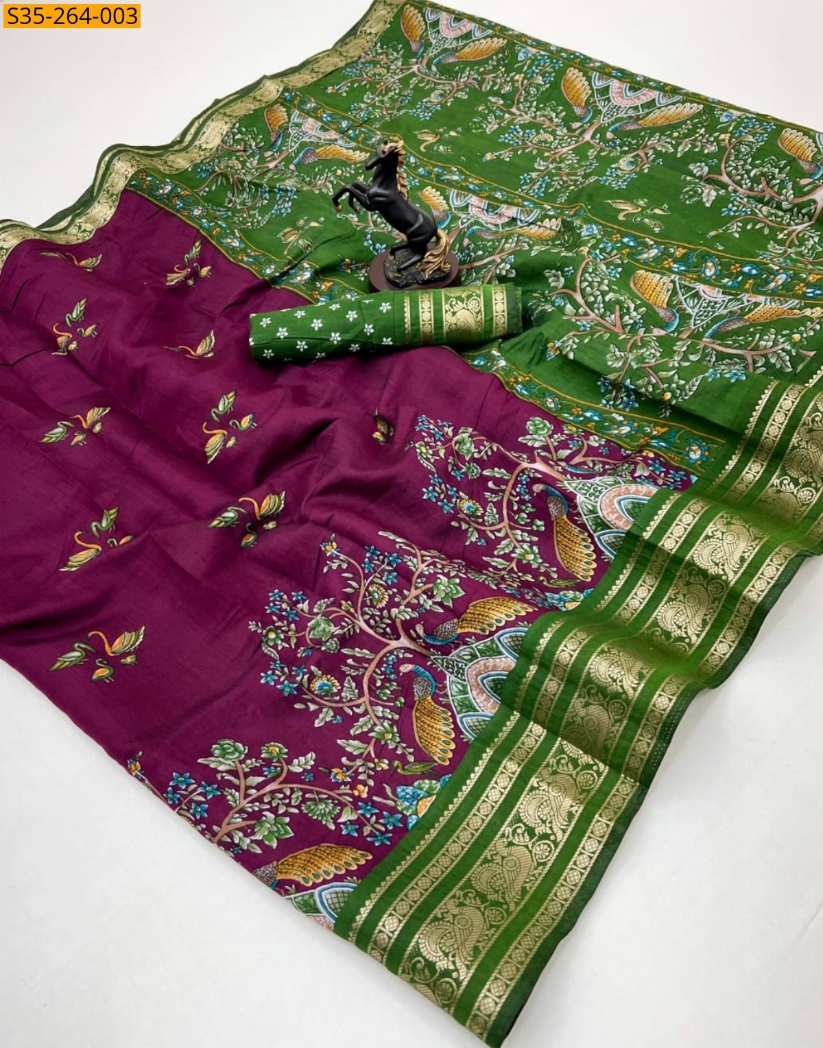 Purple Fancy Viscose Silk Saree