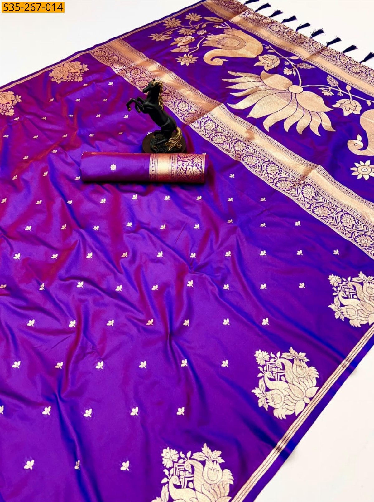 Violet Fancy Banarasi silk saree