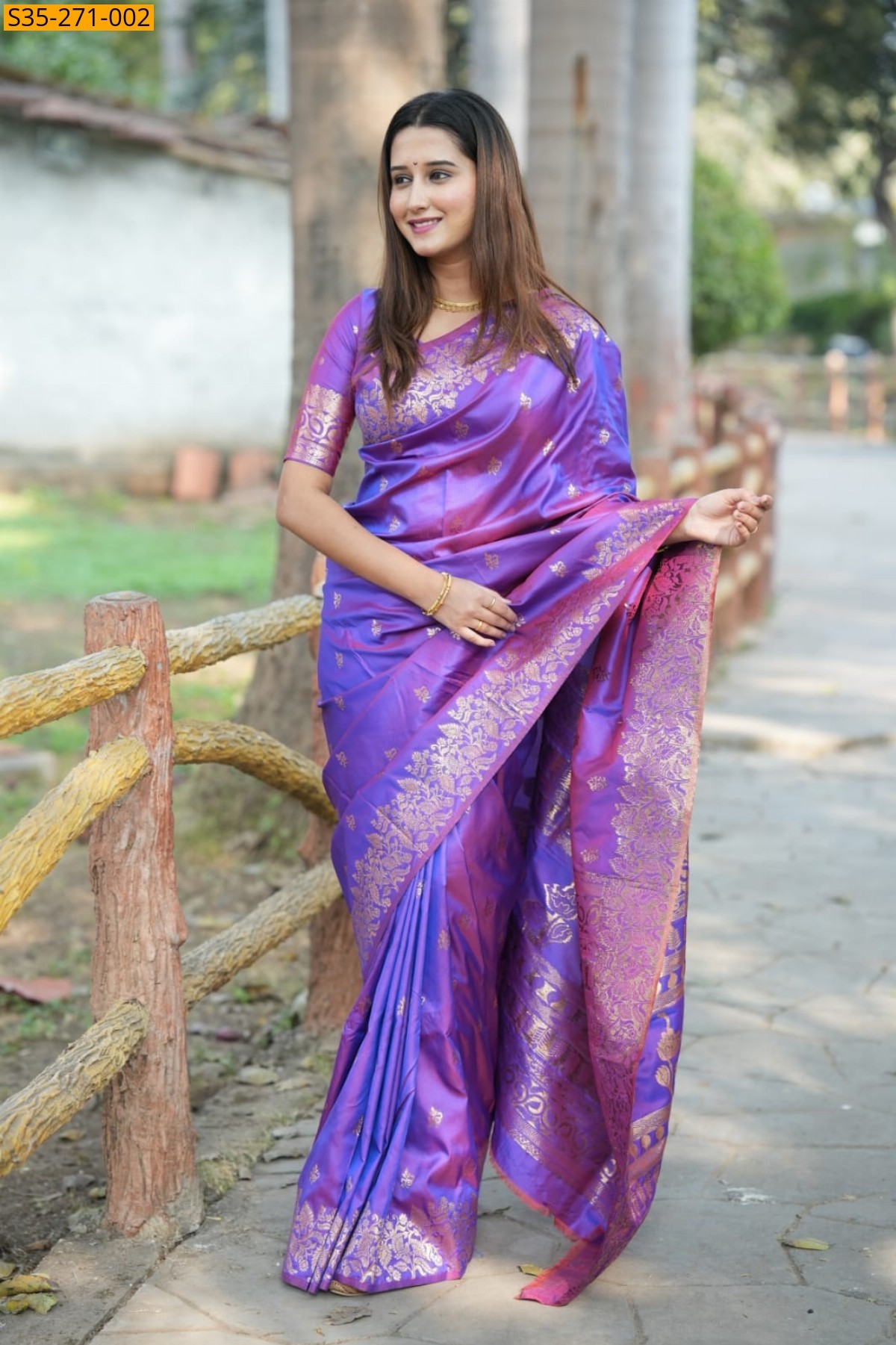 Violet Fancy banarasi silk saree