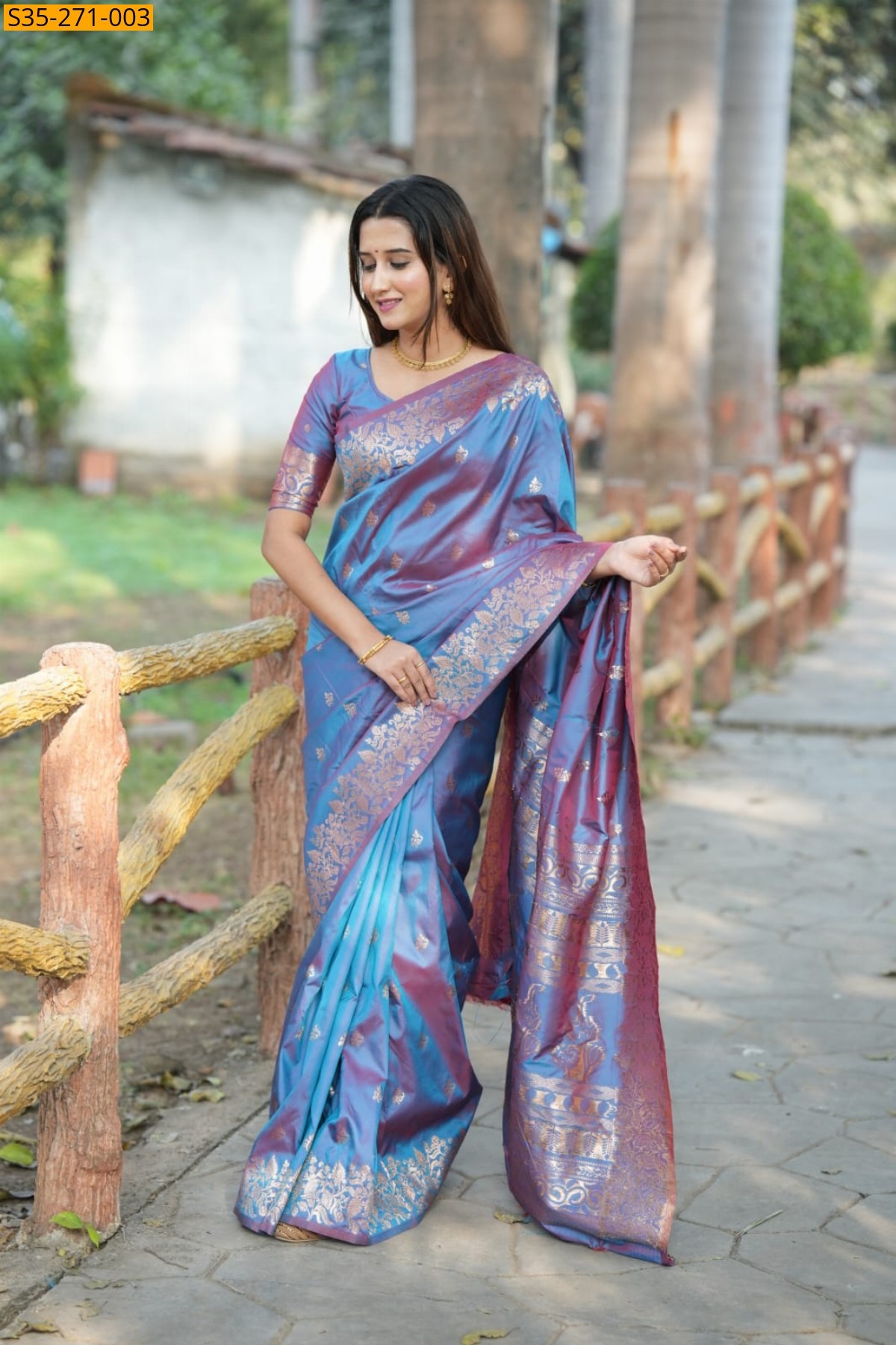 Fancy banarasi silk saree