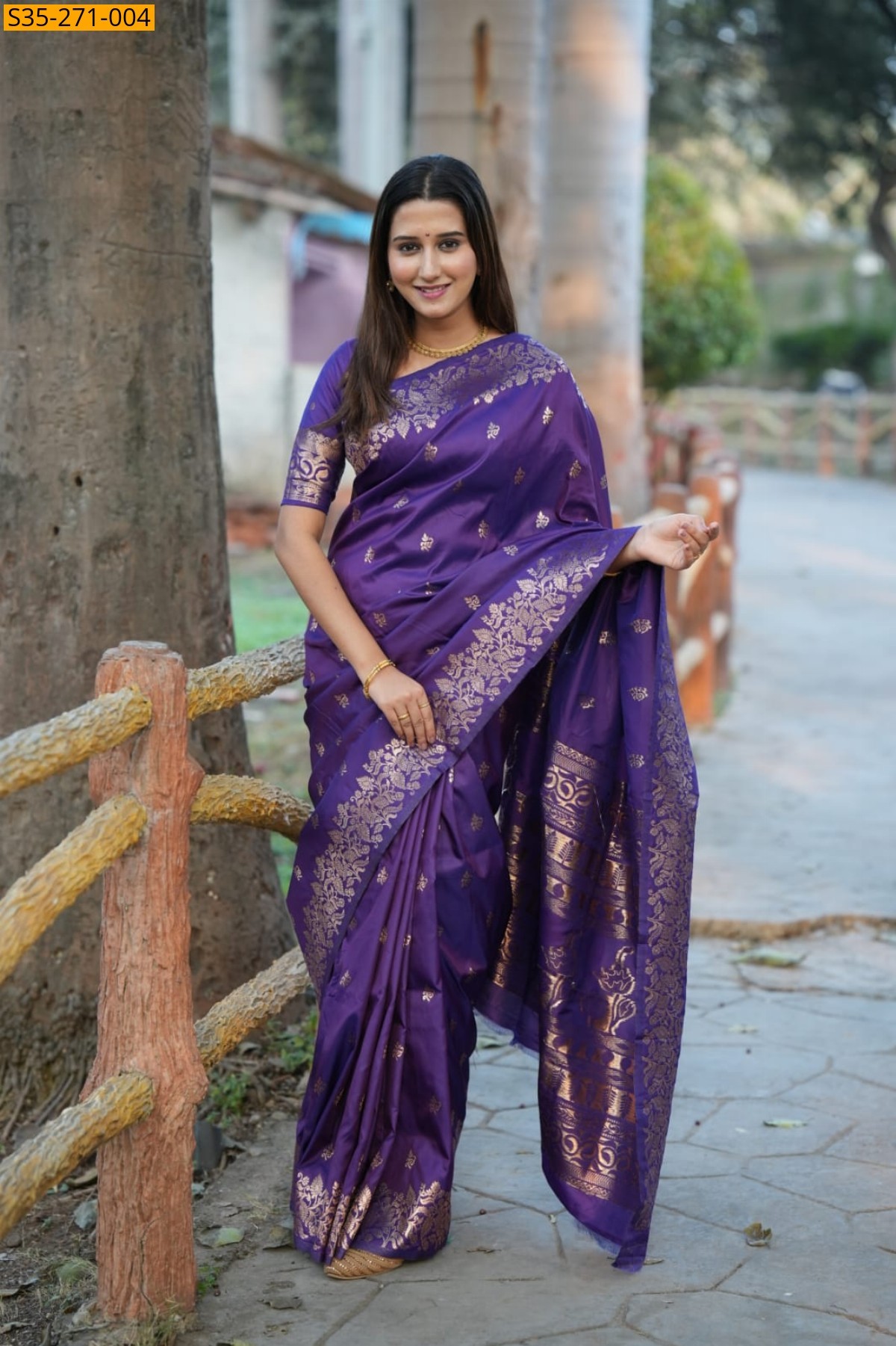Violet Fancy banarasi silk saree