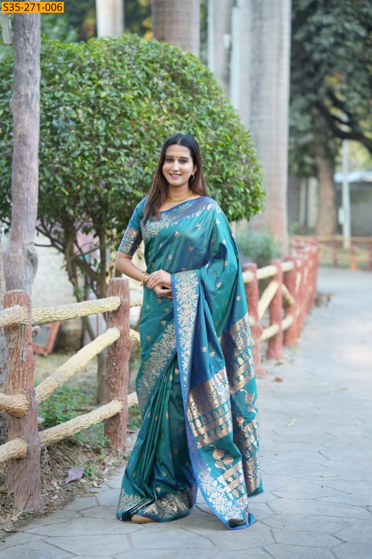 Green Fancy banarasi silk saree
