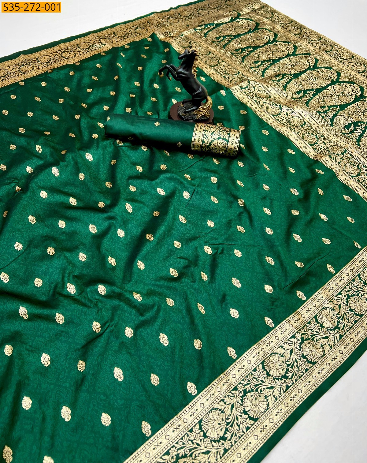 Green Fancy banarasi silk saree