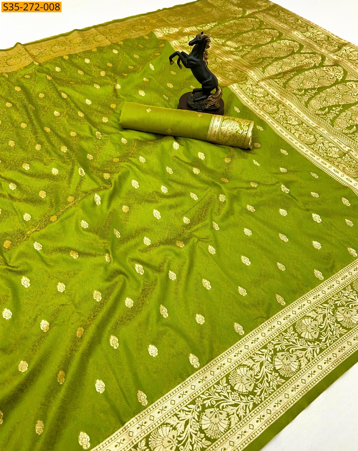 Green Fancy banarasi silk saree