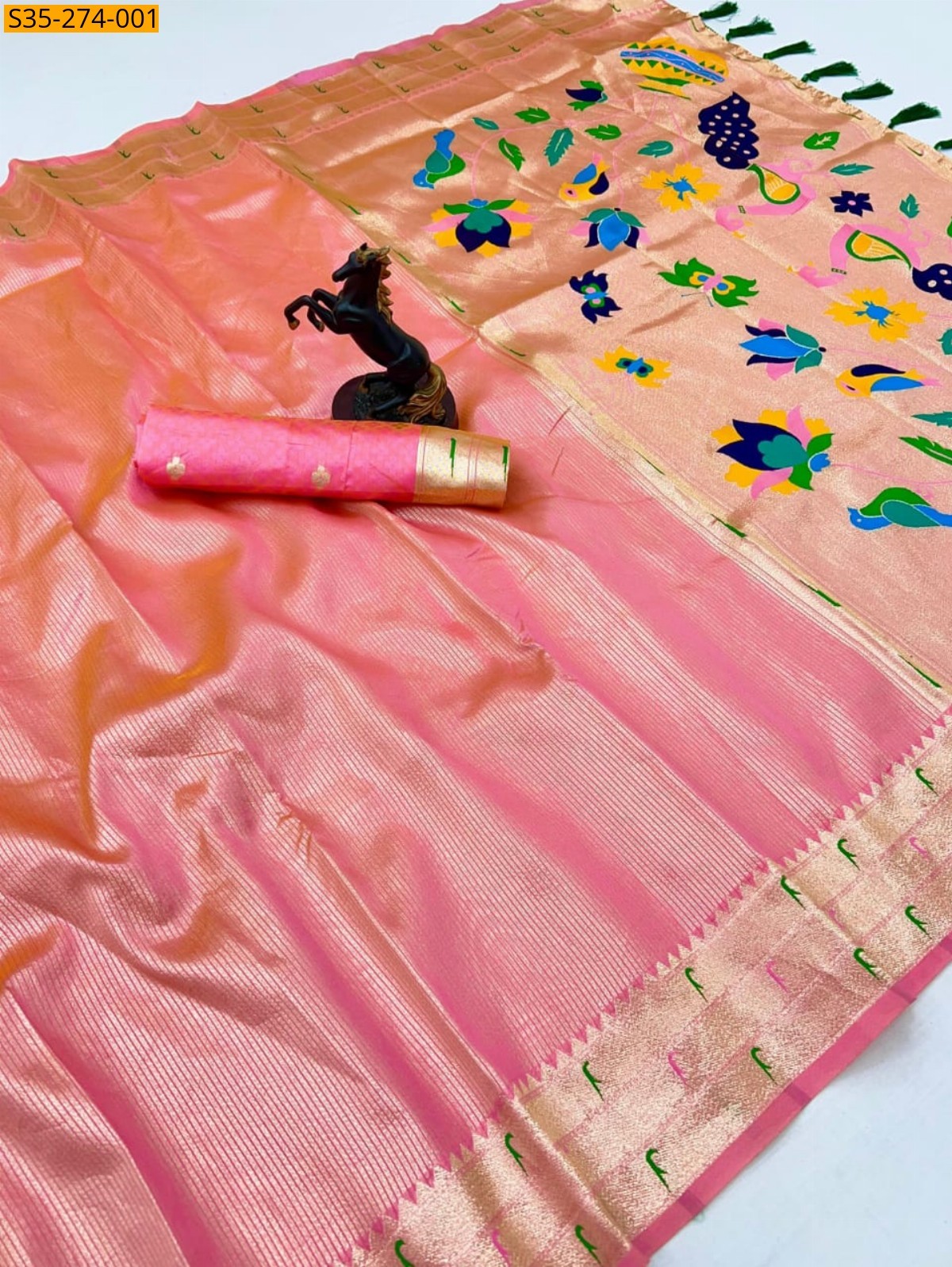 Fancy soft tissue silk saree