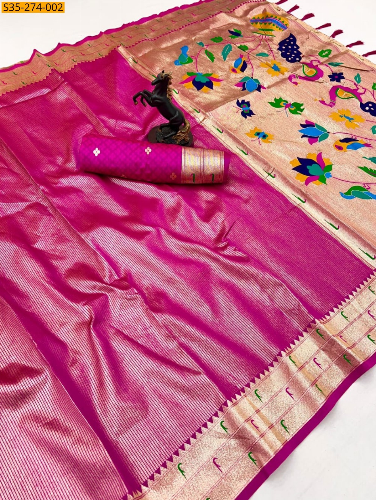Pink Fancy soft tissue silk saree
