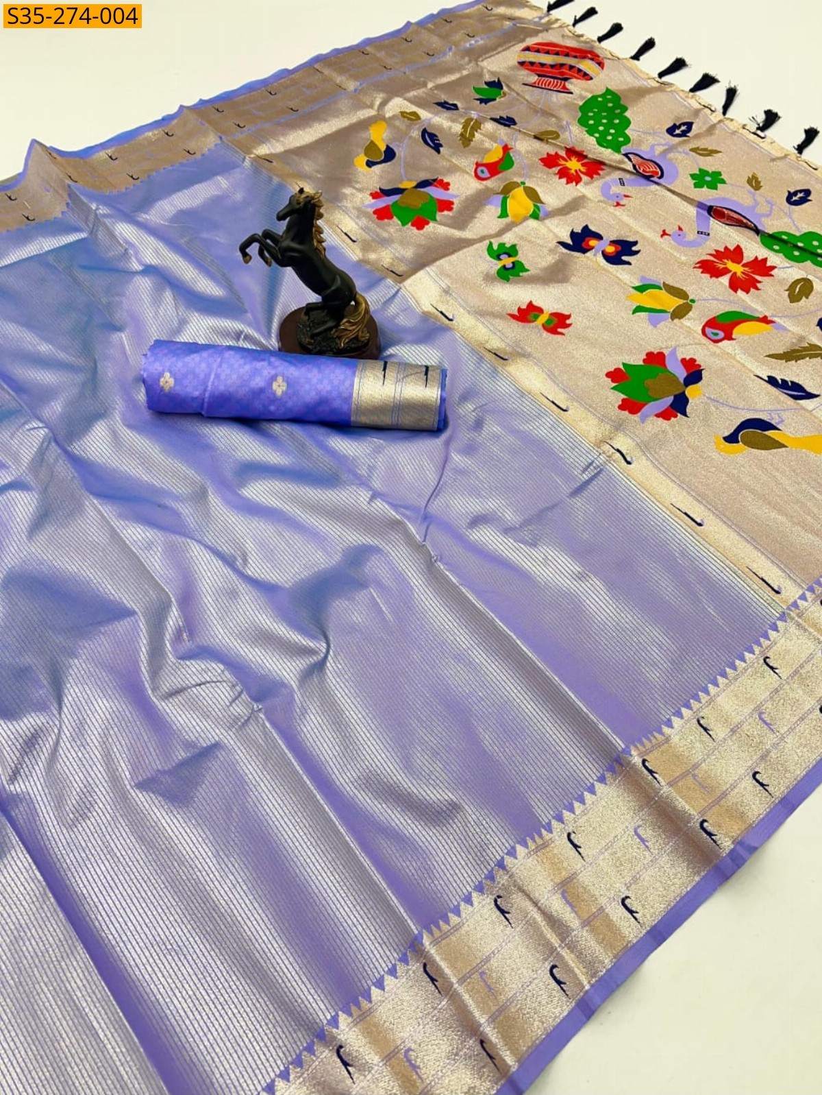 Violet Fancy soft tissue silk saree