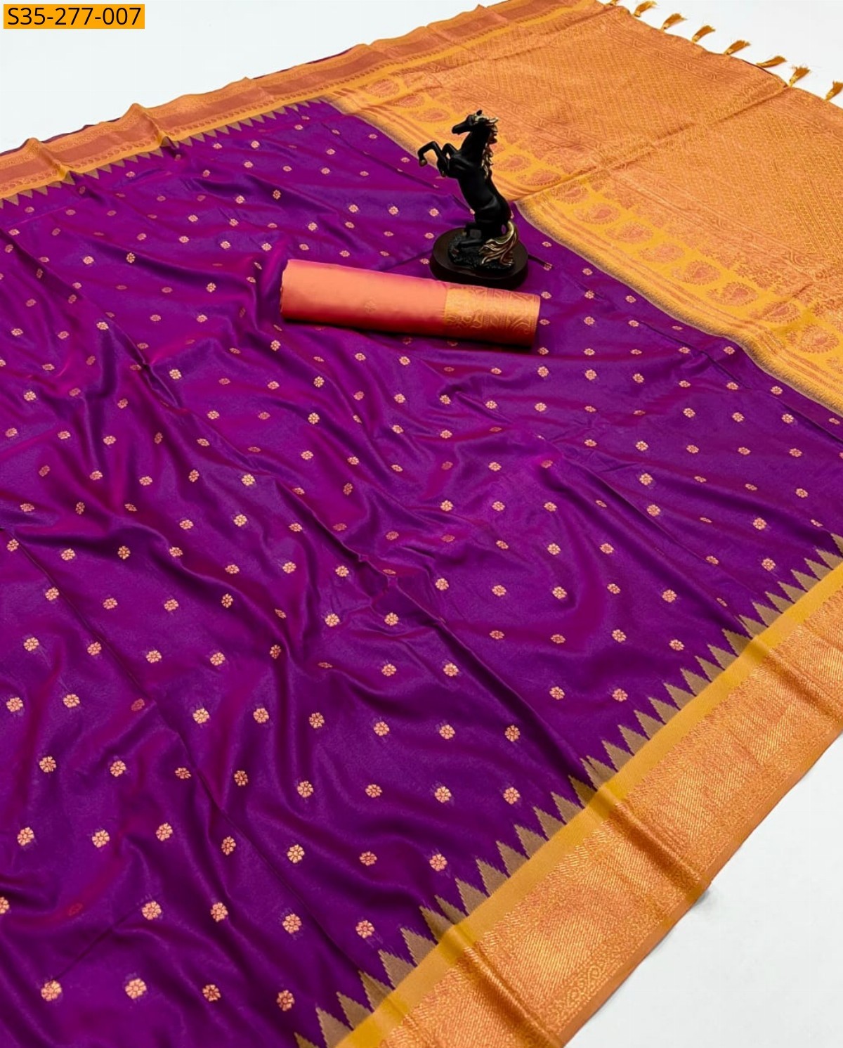 Magenta Fancy Soft Silk Saree