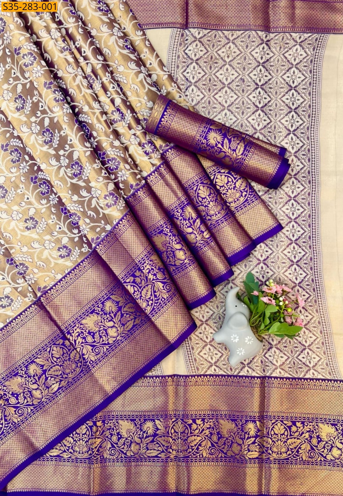 Violet Fancy Semi Kanjivaram Silk sarees