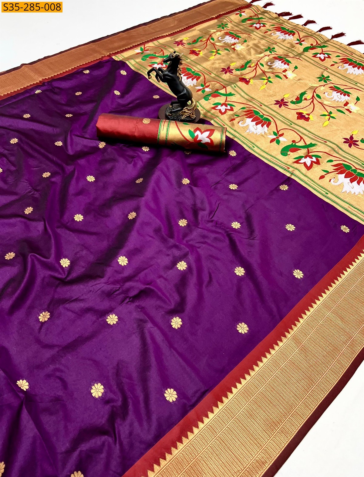 Violet Fancy Soft silk Saree