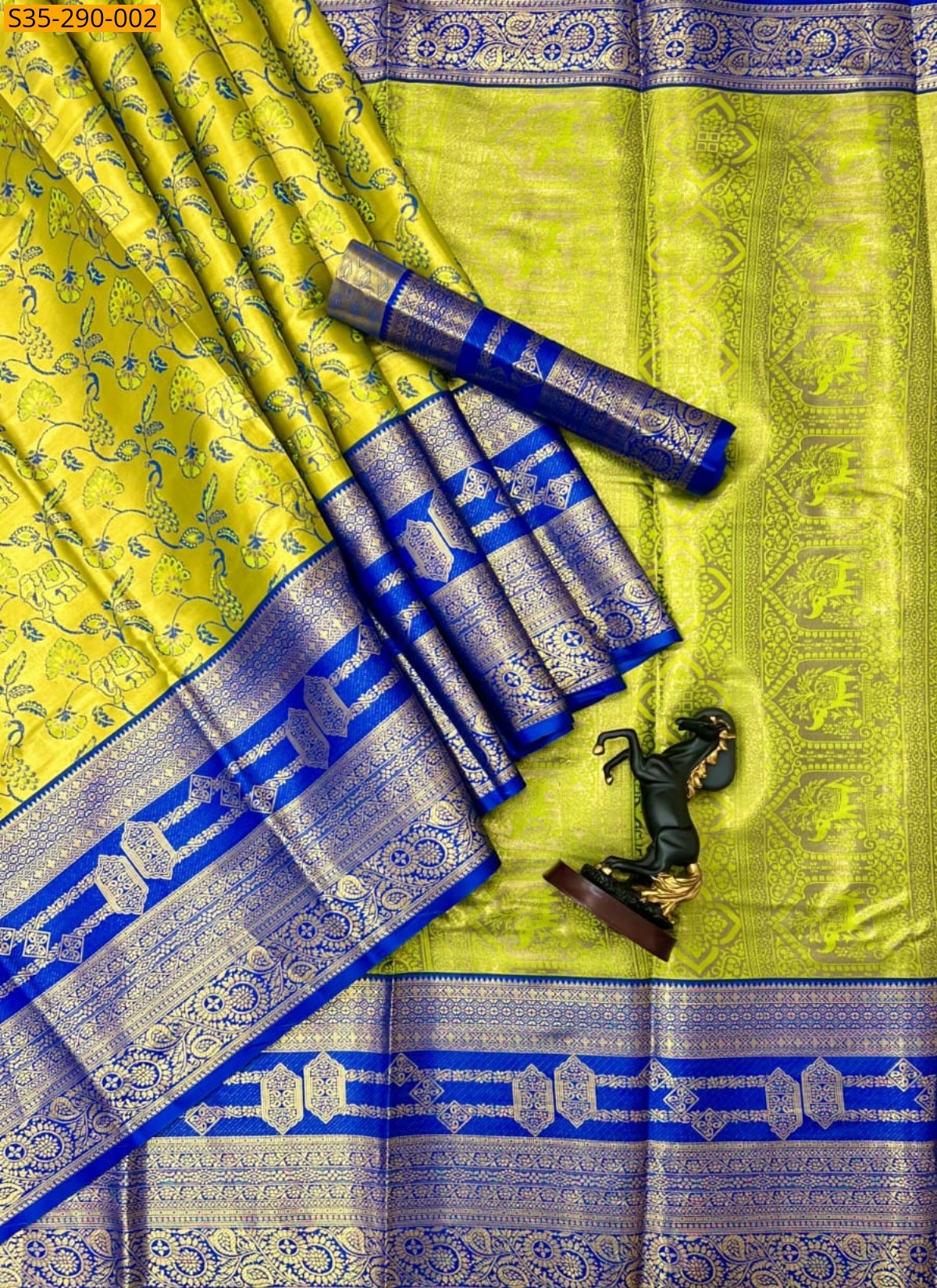 Green Fancy  Kanjivaram Semi silk Pattu sarees