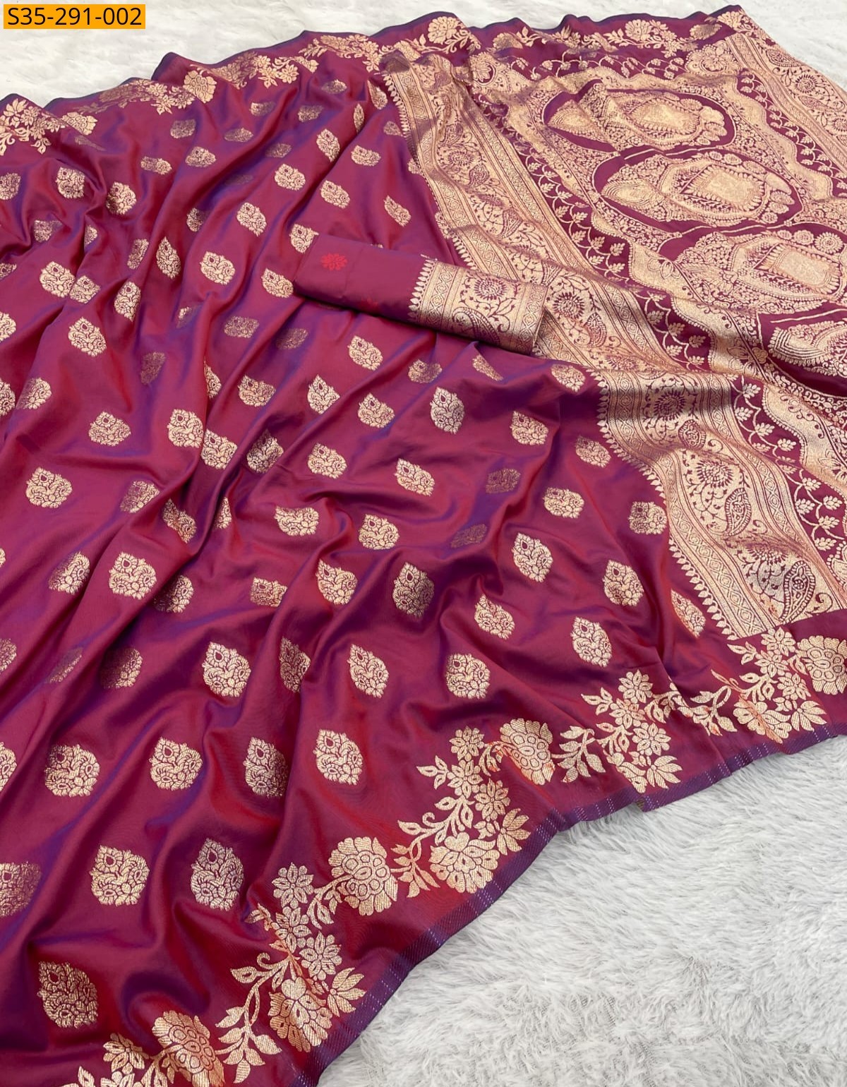 Maroon Fancy Banarasi silk sarees