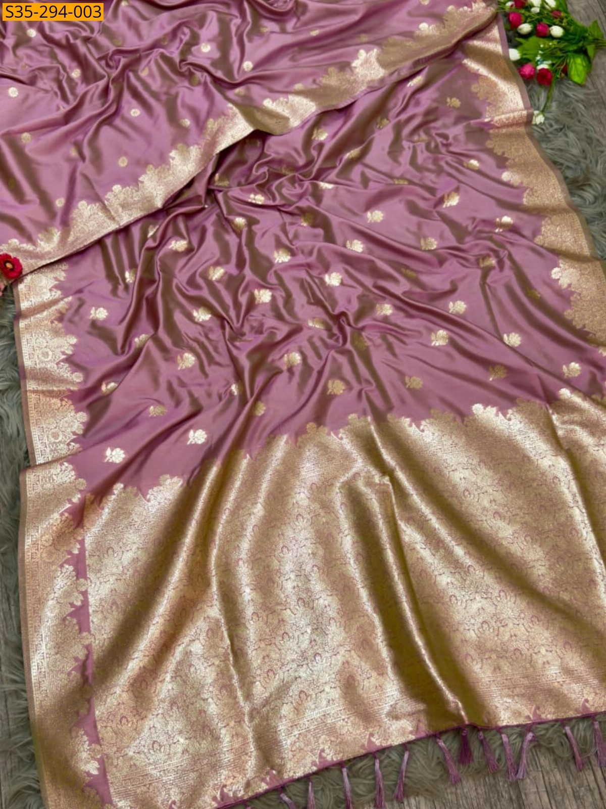 Peach Fancy Soft Mysore Paithani Silk Saree